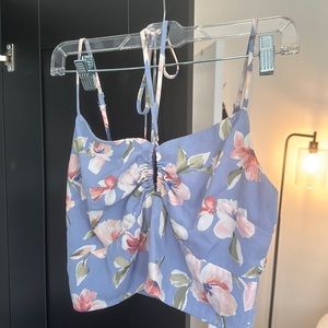 Abercrombie - Purple Peep-Hole Crop Top